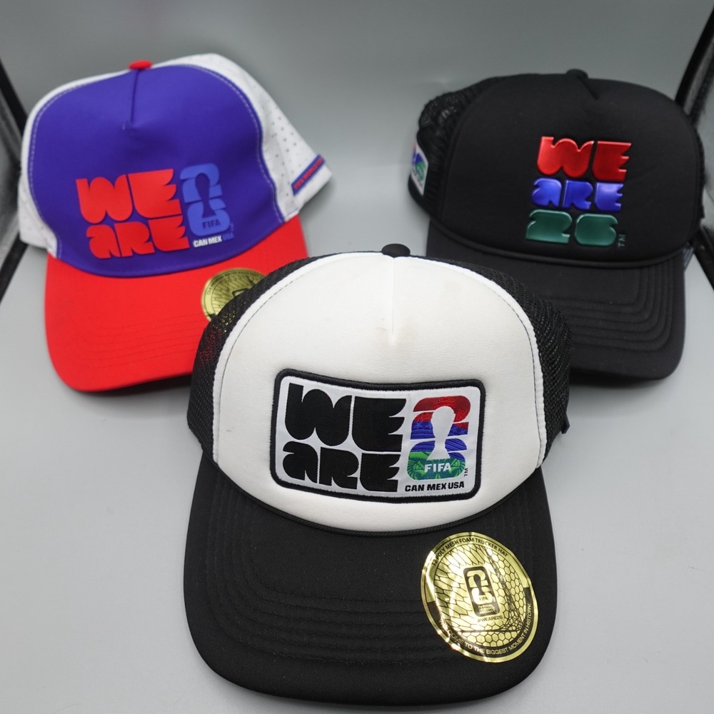 2026 FIFA World Cup We Are 26 Can Mex USA Trucker Cap Hat Lot of 3